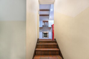 Fridge, oven, stovetop, electric kettle