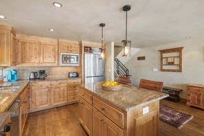 Fridge, microwave, oven, stovetop - Telluride Lodge 326 | 2BR + Loft, Hot Tubs & Stunning Mountain Views (Telluride)
