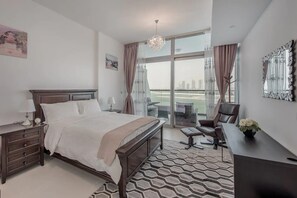 1 bedroom, bed sheets - Stunning 1 Bedroom Sea View on the Palm (Dubai)