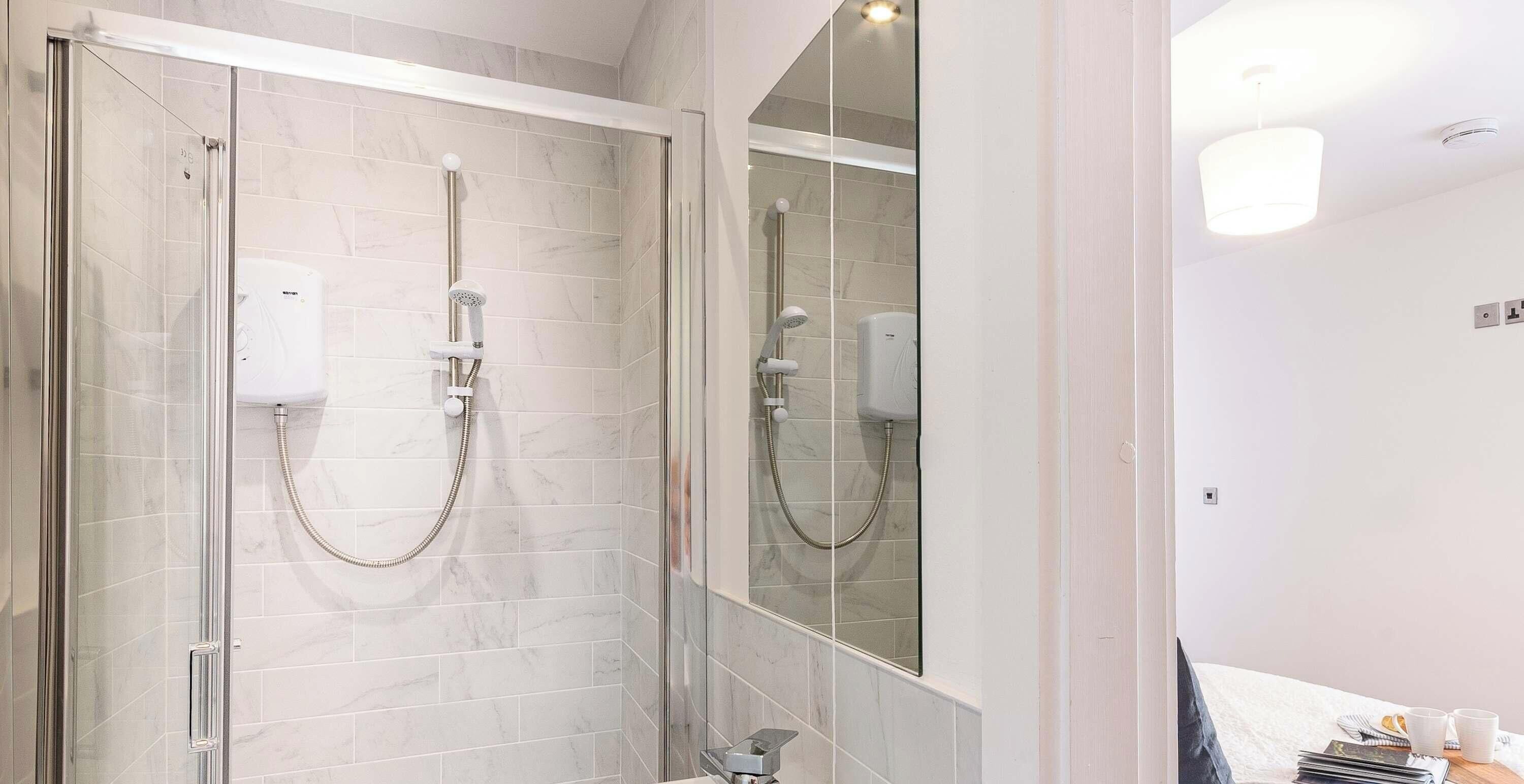 Shower, hair dryer