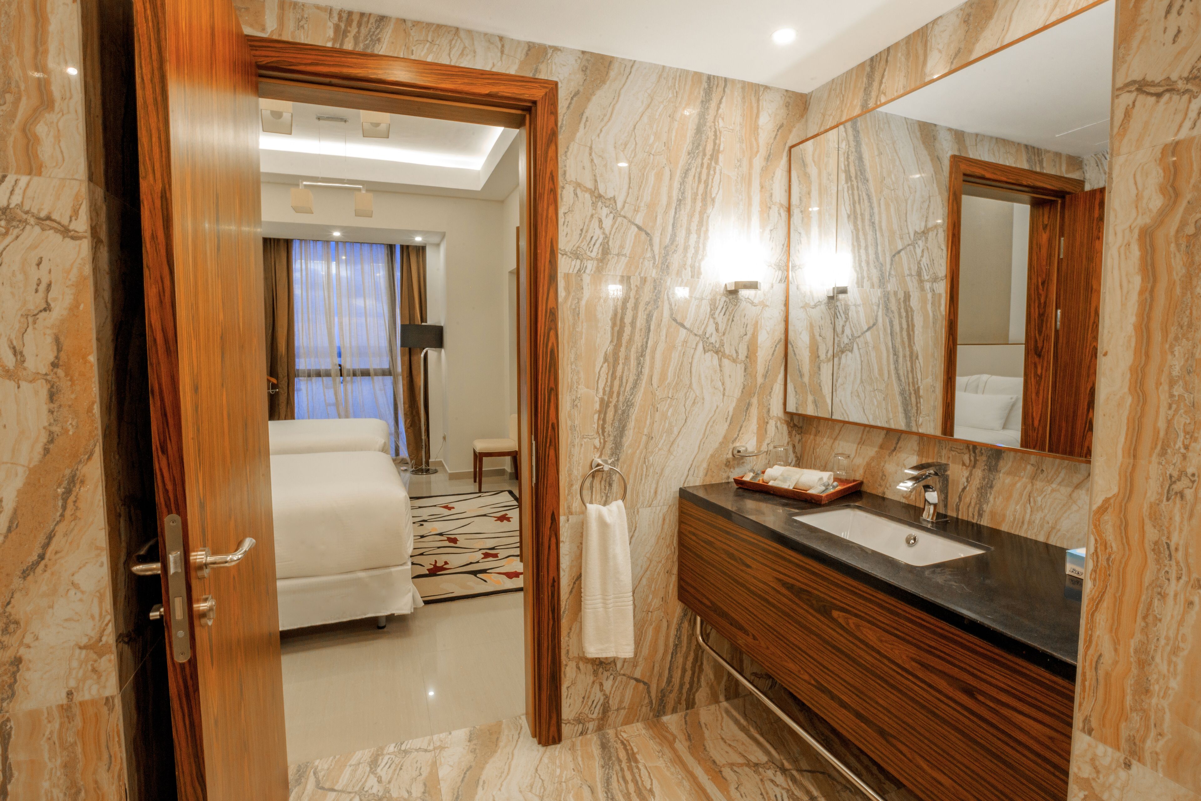 shower, rainfall showerhead, hair dryer, slippers