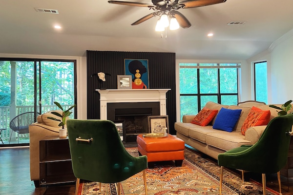 Spacious Living Room. Open space concept with kitchen.