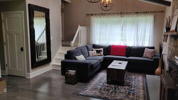 Smart TV, fireplace, video games, books