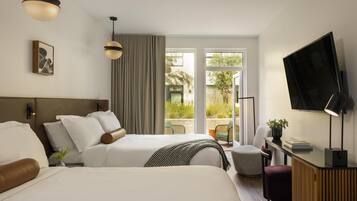Egyptian cotton sheets, premium bedding, down comforters, in-room safe