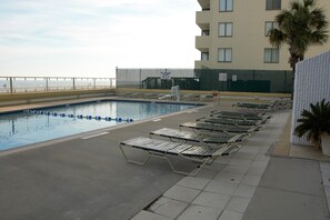 Outdoor pool, a heated pool - Oceanfront Relaxation: Brigadune 10D (Myrtle Beach)