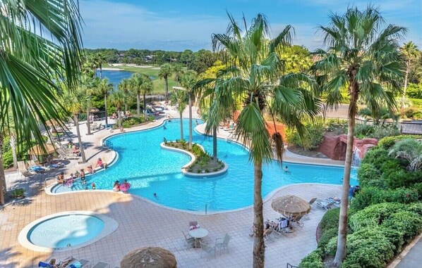 Outdoor pool, a heated pool