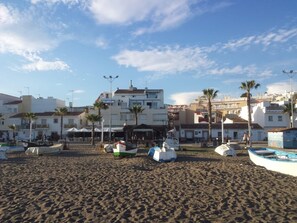 Vlak bij het strand