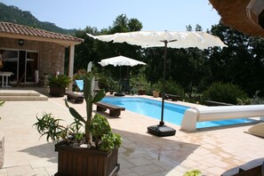 Outdoor pool - QUIET RESIDENCE DES CHAMPS SWIMMING POOL               (Conca)