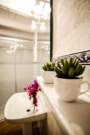 Shower, hair dryer, towels, soap - Rural finca Son Rabassa (San Juan)