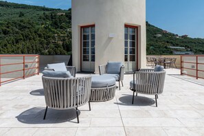Suite Presidenziale con terrazzo e Jacuzzi, vista Portofino | Terrasse/patio