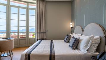 Camera Doppia, terrazza, vista mare (Portofino) | 2 Schlafzimmer, italienische Bettbezüge von Frette