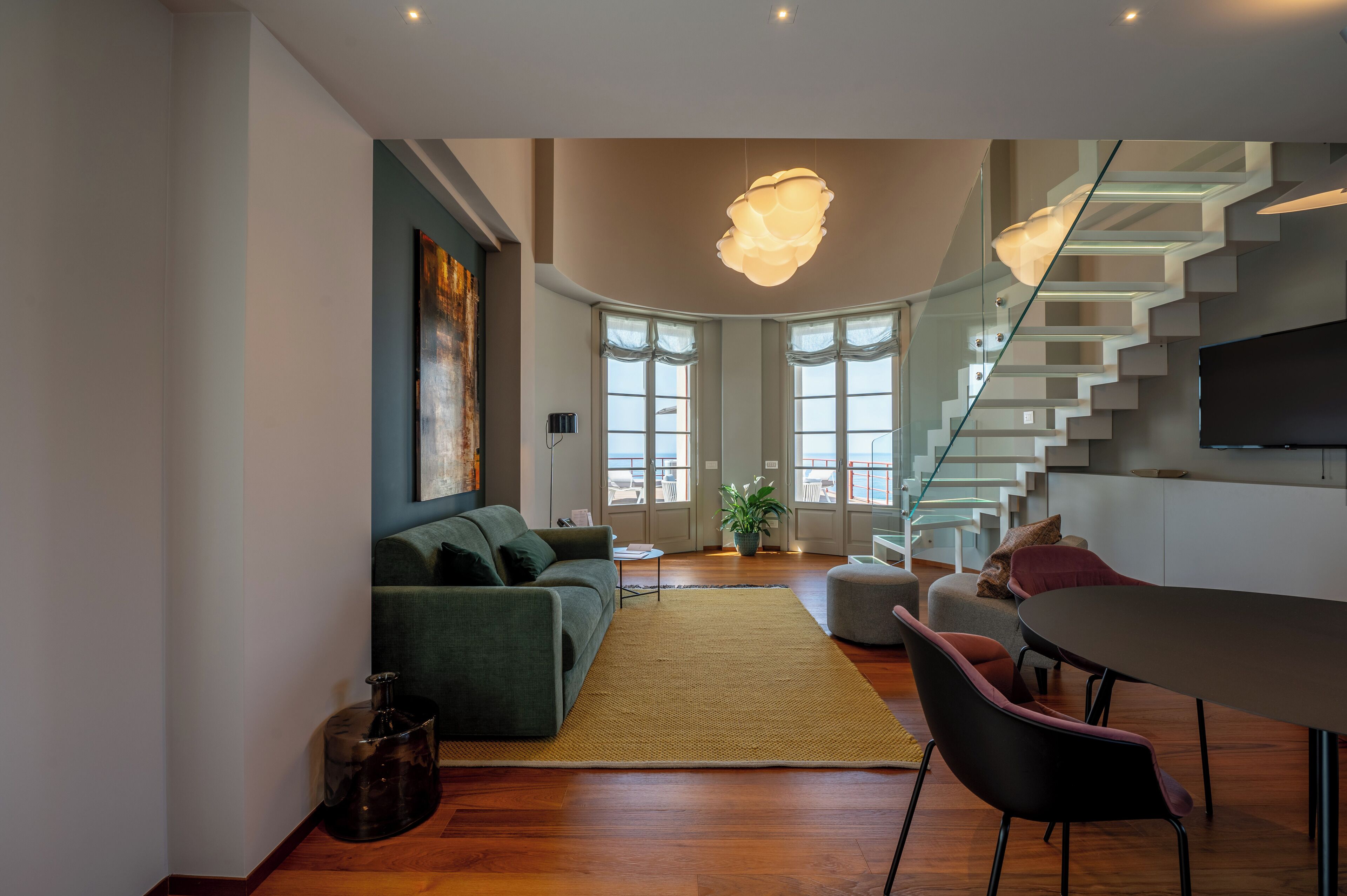 suite presidenziale con terrazzo e jacuzzi, vista portofino | 2 bedrooms, frette italian sheets, premium bedding, down duvets