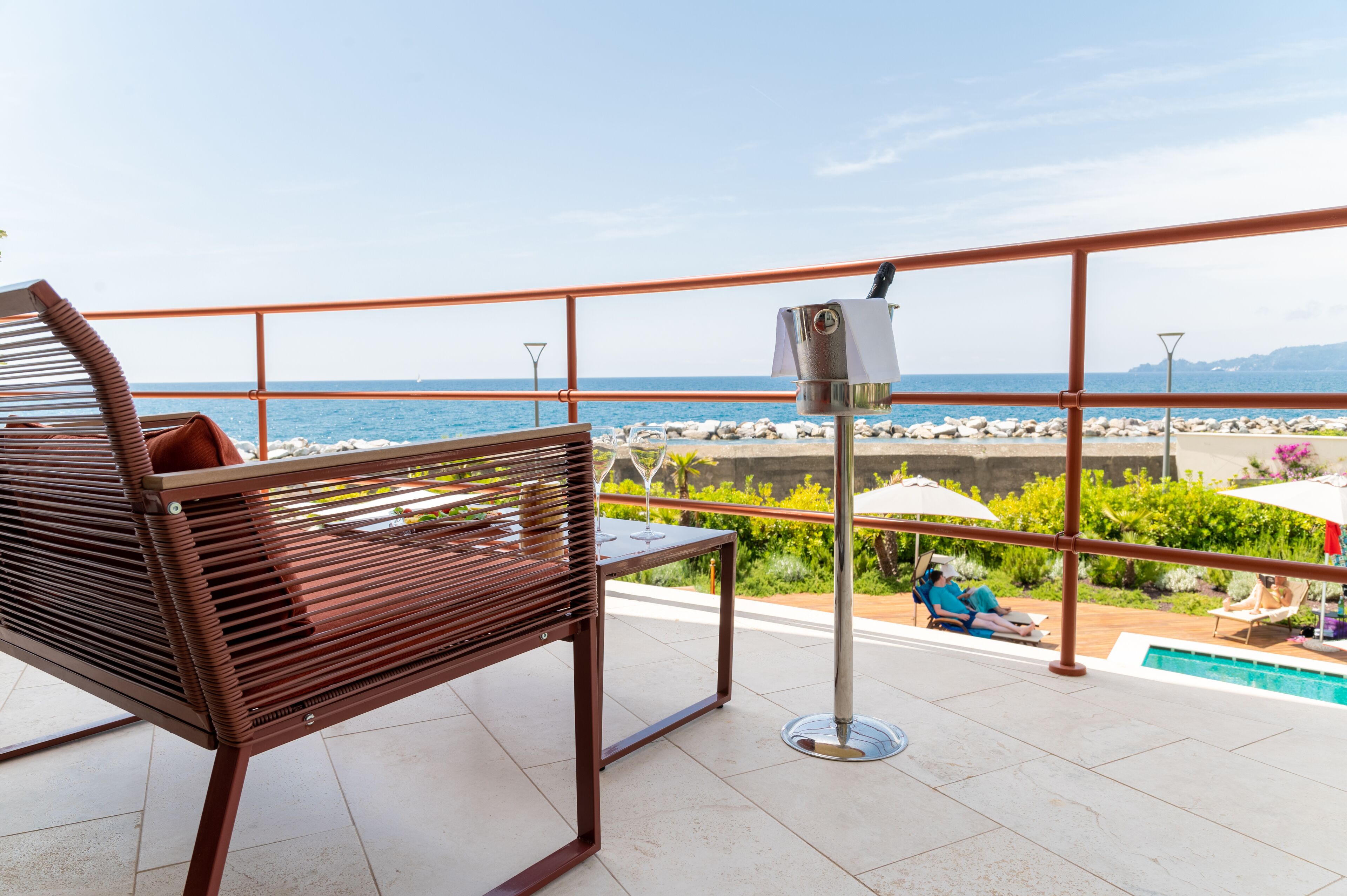 camera doppia, terrazza, vista mare (portofino) | view from room