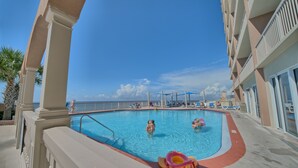 Pool - Luxury Beachfront Condo.  Spacious Balcony! Gorgeous Ocean Views!  Includes beach service! (Panama City Beach)