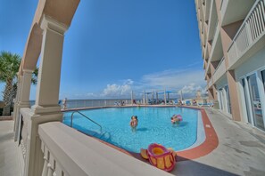 Pool - Luxury Beachfront Condo.  Spacious Balcony! Gorgeous Ocean Views!  Includes beach service! (Panama City Beach)