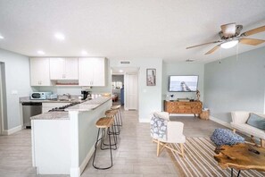 Fridge, microwave, oven, stovetop - Entire Home Steps to Beach & River Pet-Friendly (Cocoa Beach)