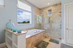 Douche, serviettes fournies