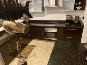 Frigorifero, microonde, forno, piano cottura