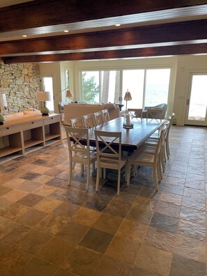 Dining - Stunning Lake Michigan Home with fireplace, steam room and sauna! (Lake Leelanau)