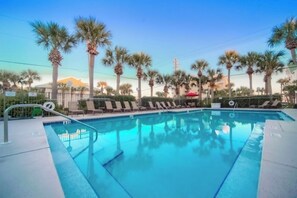 Outdoor pool, a heated pool