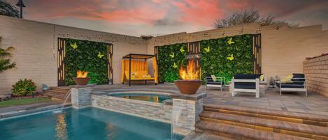 Outdoor pool, a heated pool