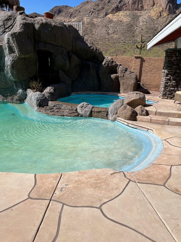 A heated pool