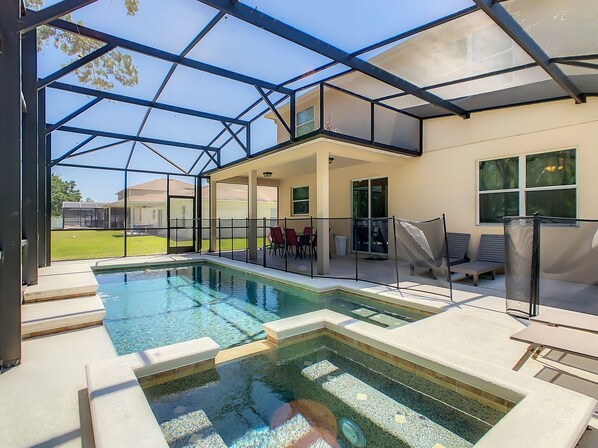 Outdoor pool, a heated pool