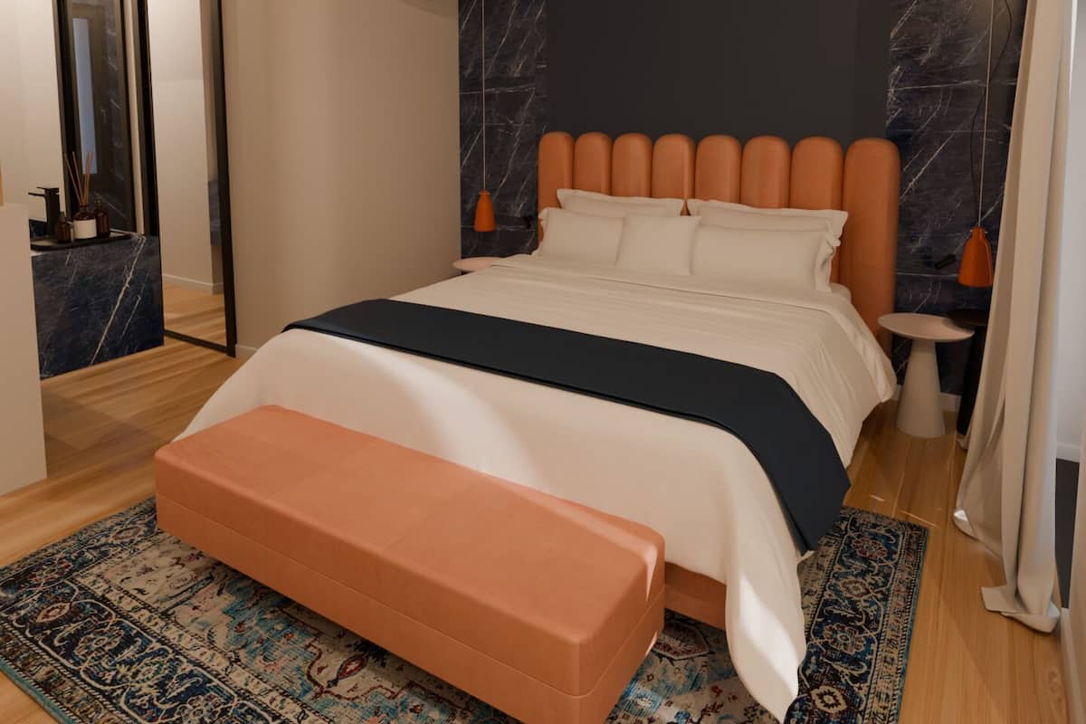 Premium Suite with Sea View and Private Pool | 1 sovrum, egyptiska bomullslakan och sängtillbehör av högsta kvalitet