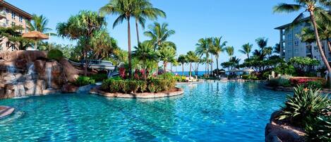 Outdoor pool, a heated pool