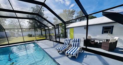 Adorable guest suite with private pool and entrance.