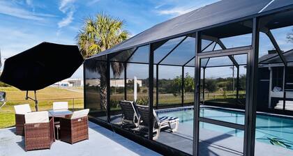 Adorable guest suite with private pool and entrance.