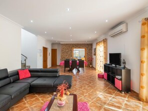 Télévision, cheminée, lecteur de DVD