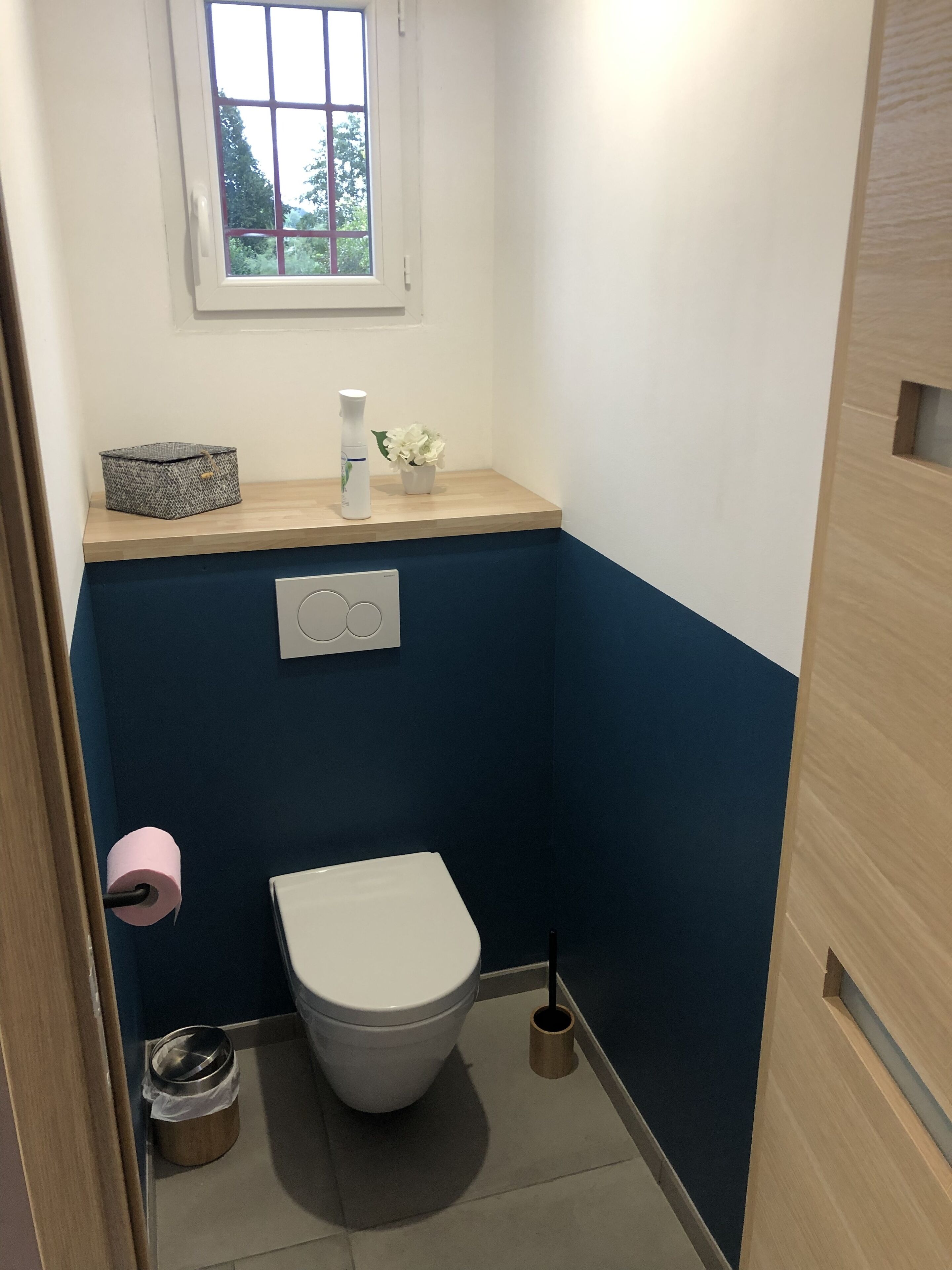 Chuveiro, secador de cabelo, sabonete, papel higiênico