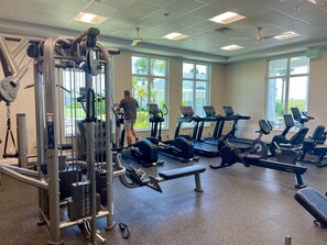 Fitness facility - OV 316 Golf Course View Condo - Paradise Vacation Rental in Ocean Village (Fort Pierce)