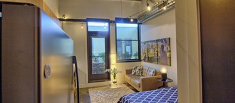 Chic Ultramodern Minimalist Studio Loft + Patio