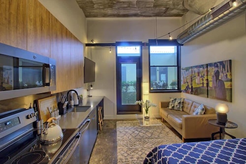 Chic Ultramodern Minimalist Studio Loft + Patio