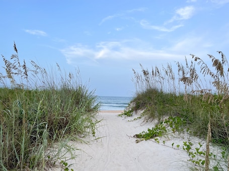 Beach nearby, sun-loungers, beach towels. Stylish Family Retreat with Heated Pool, Bikes & More Near Parks & Beaches