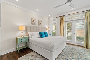 4 slaapkamers, een strijkplank/strijkijzer, gratis wifi, beddengoed