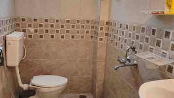 Shower, towels, soap