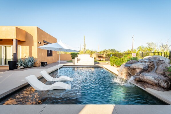 Outdoor pool, a heated pool
