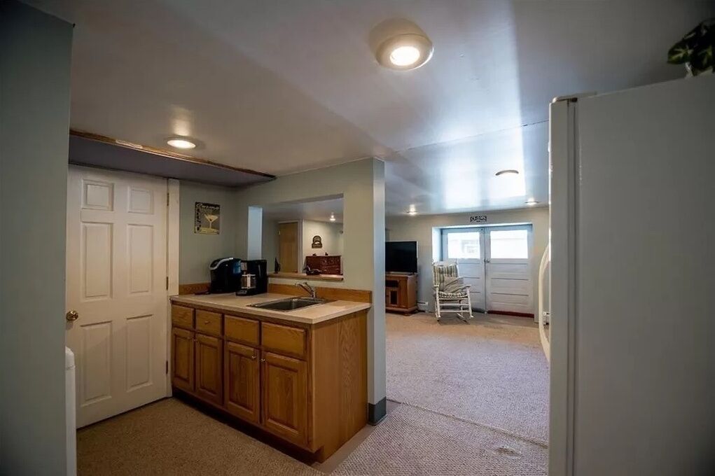 Lower Level - Kitchenette and view into sleeping room
