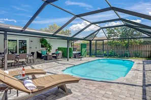 Outdoor pool, a heated pool