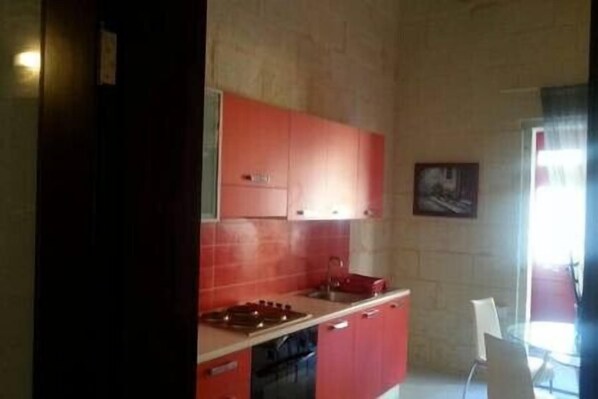Fridge, oven, cookware/dishes/utensils
