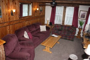 TV, fireplace - Camp Shepard (Saranac Lake)