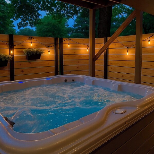 Outdoor spa tub
