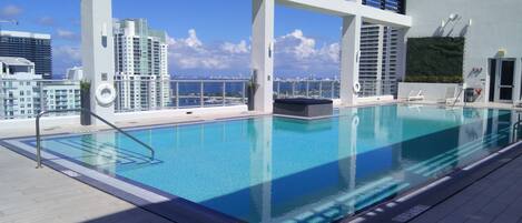 Outdoor pool, a rooftop pool