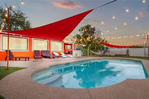 Outdoor pool, a heated pool