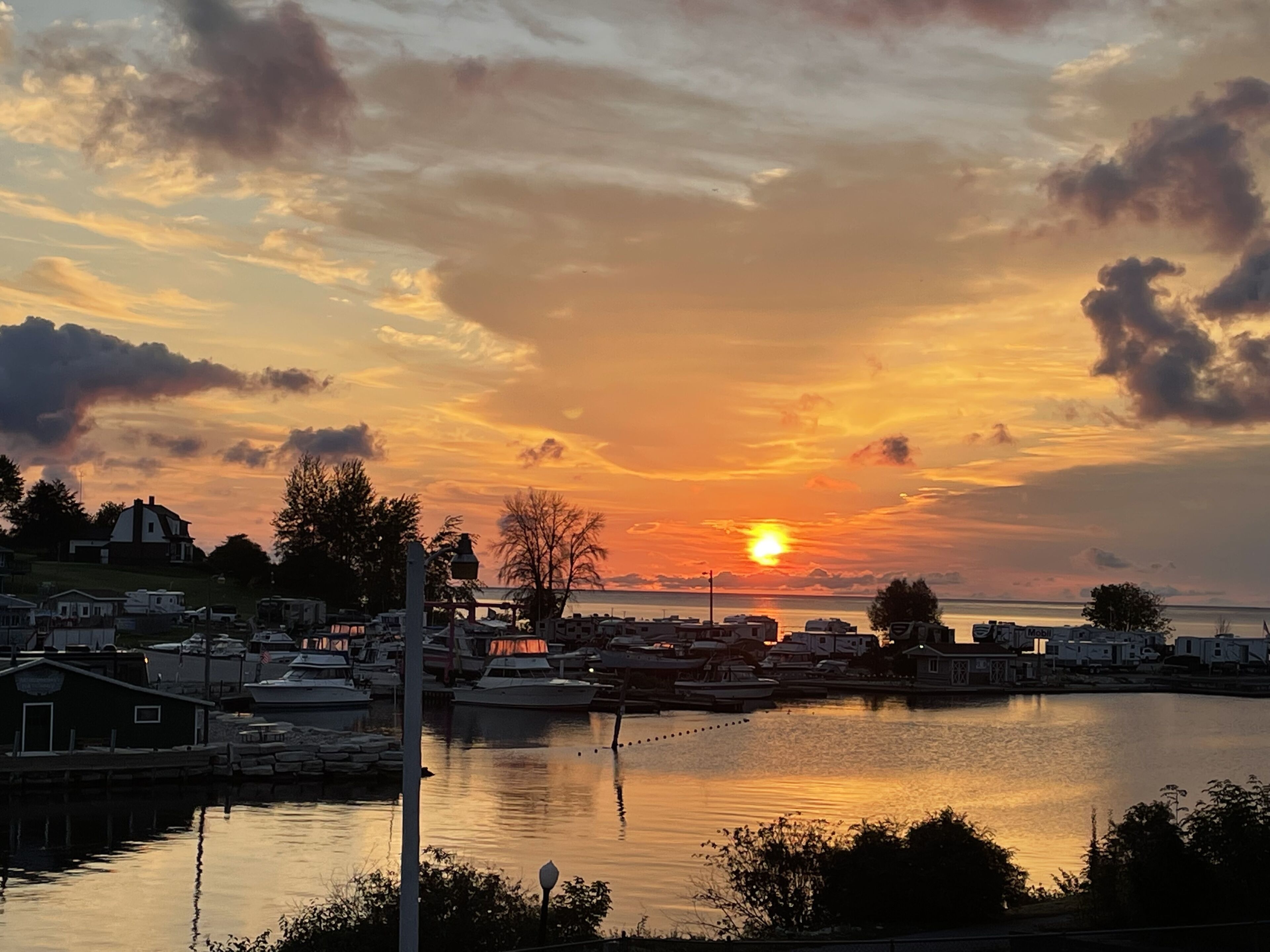 Sunrise at the harbor. 