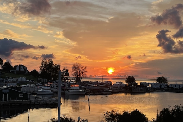 Sunrise at the harbor.