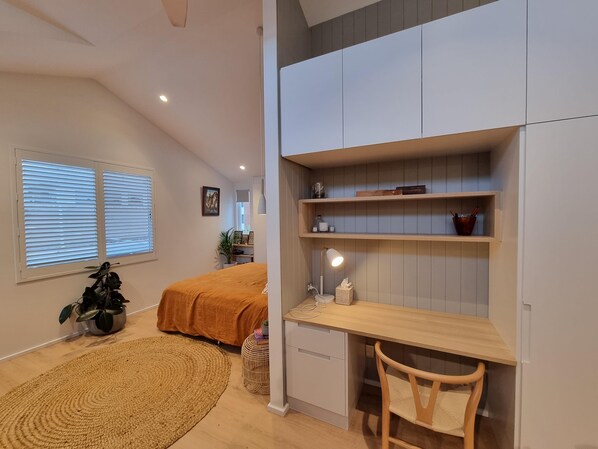 Desk, iron/ironing board, free WiFi, bed sheets